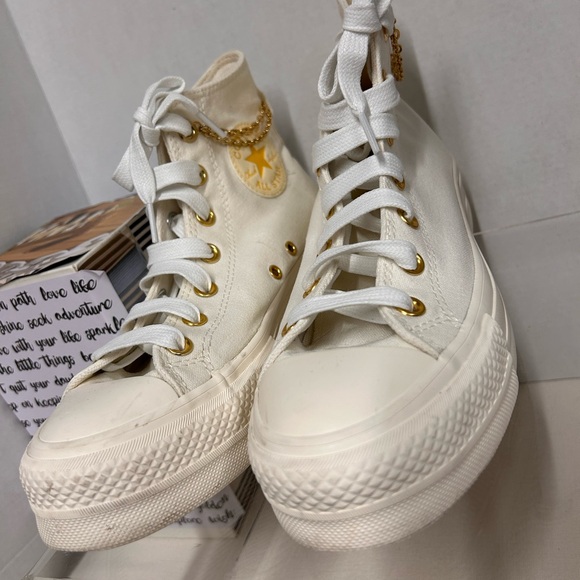 Converse CTAS Lift Hi Platform Gold Chain - Picture 9 of 15
